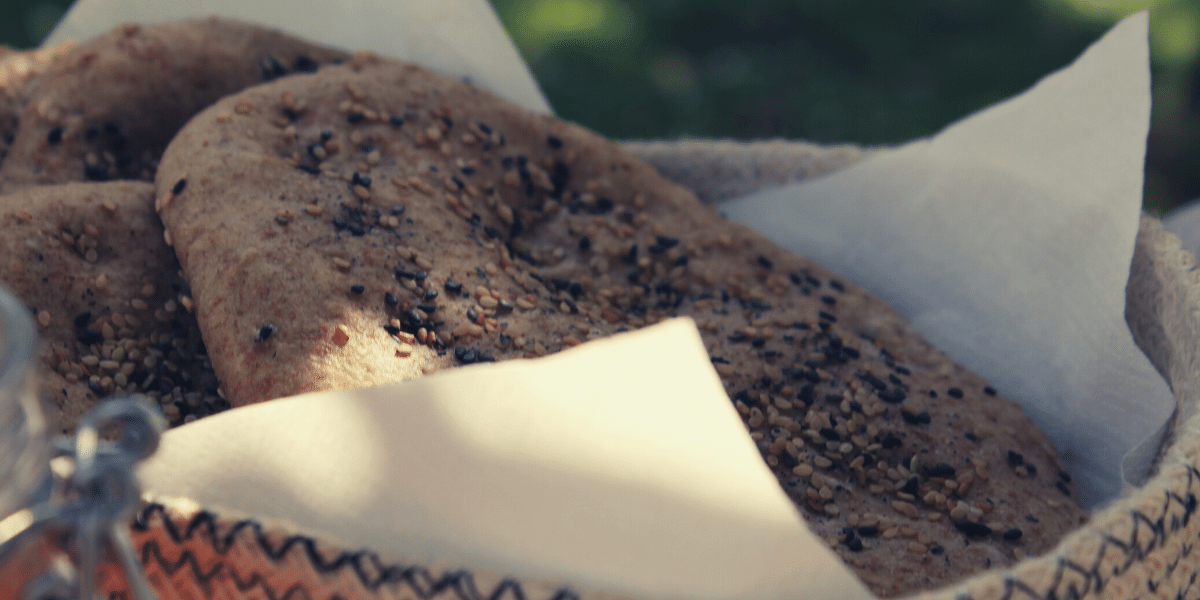 Heavenly ayurvedic flatbread with sesame, cumin & ghee